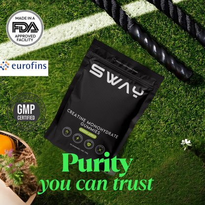 Creatine Monohydrate Gummies - 315g (90 Gummies, Green Apple Flavour)