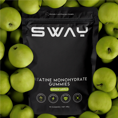 Creatine Monohydrate Gummies - 315g (90 Gummies, Green Apple Flavour)